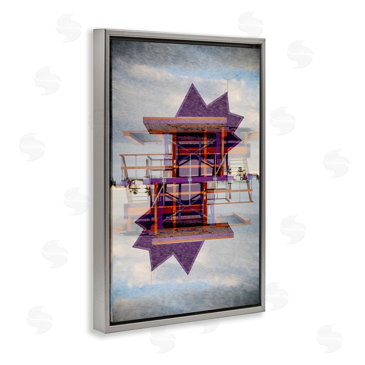 Robin Vandenabeele Miami Beach Guard Reflection Canvas Wall Art Print