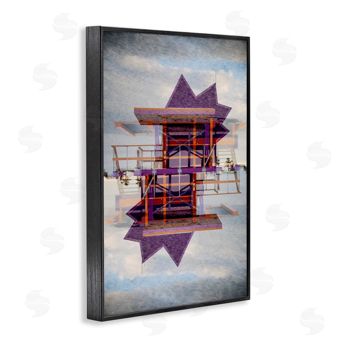 Robin Vandenabeele Miami Beach Guard Reflection Canvas Wall Art Print