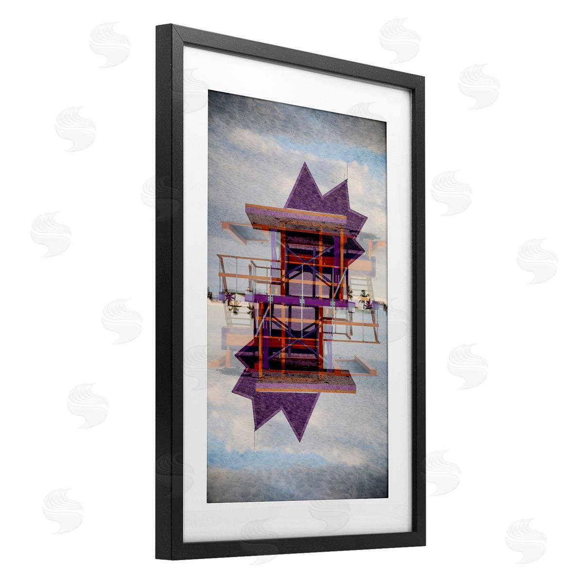 Robin Vandenabeele Miami Beach Guard Reflection Canvas Wall Art Print