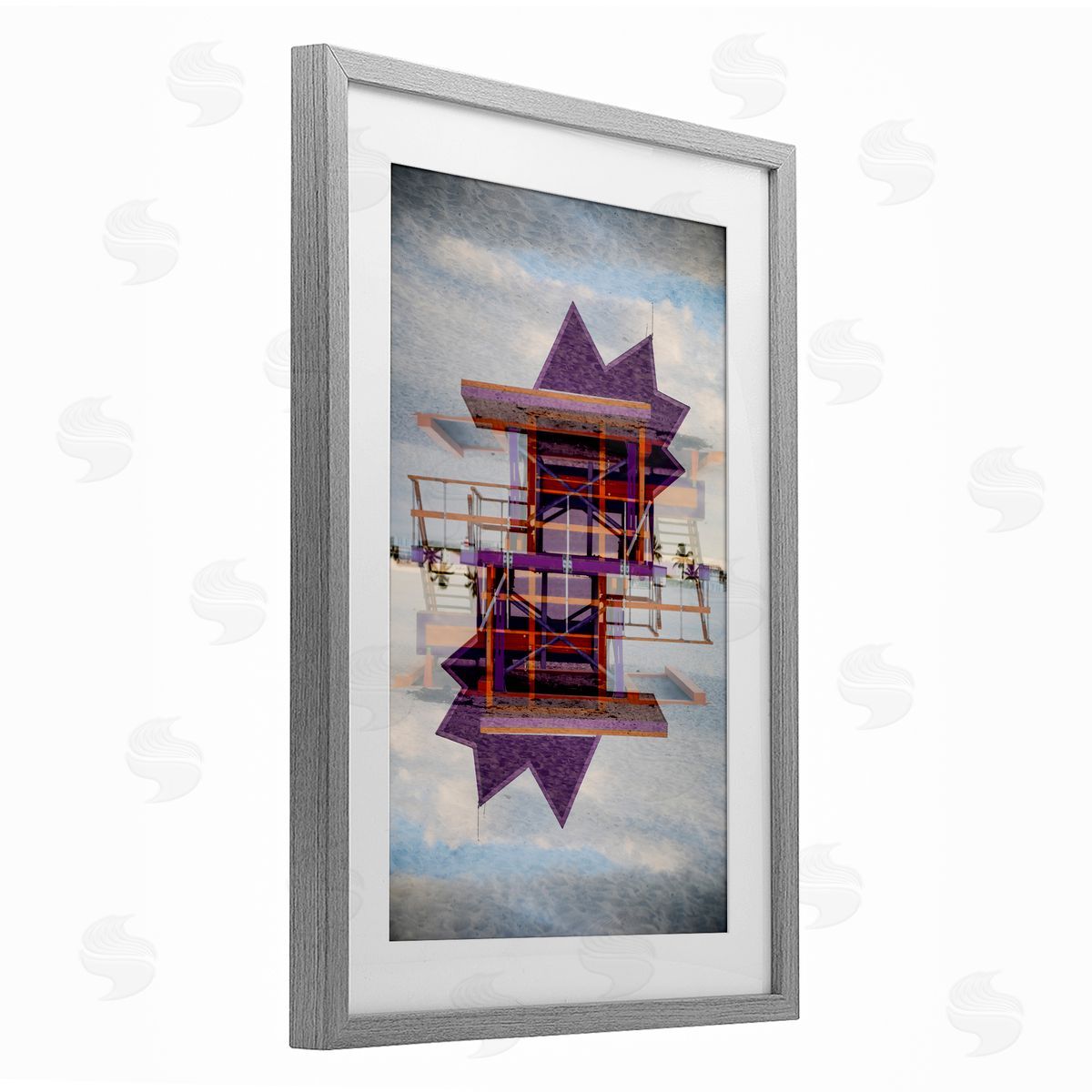Robin Vandenabeele Miami Beach Guard Reflection Canvas Wall Art Print