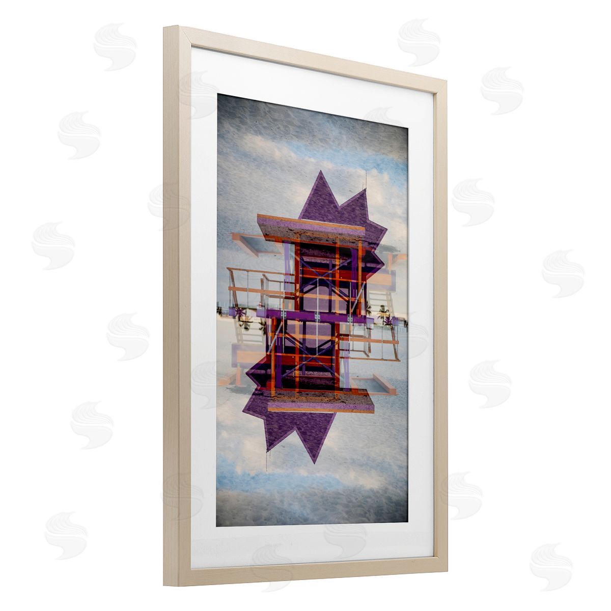 Robin Vandenabeele Miami Beach Guard Reflection Canvas Wall Art Print