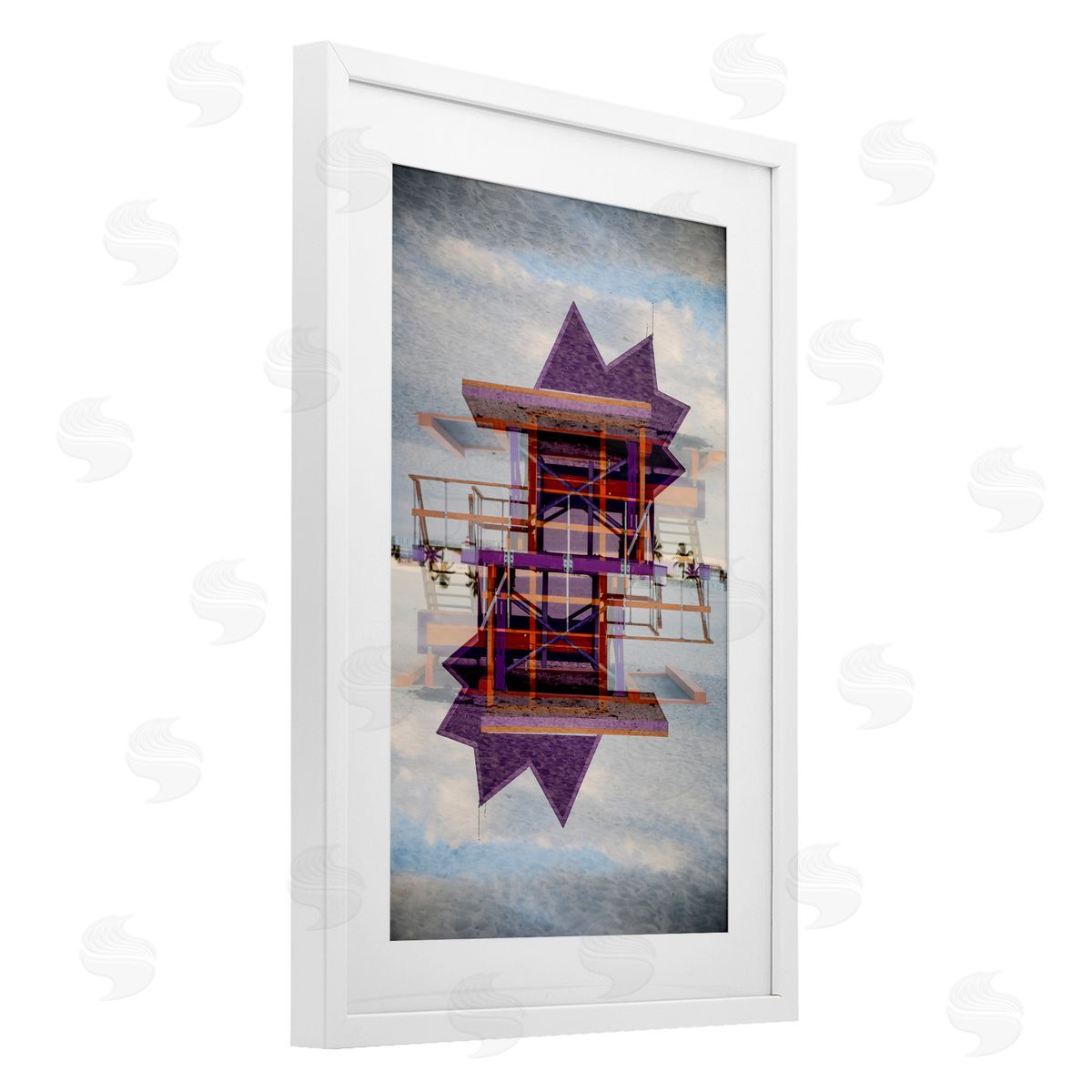 Robin Vandenabeele Miami Beach Guard Reflection Canvas Wall Art Print