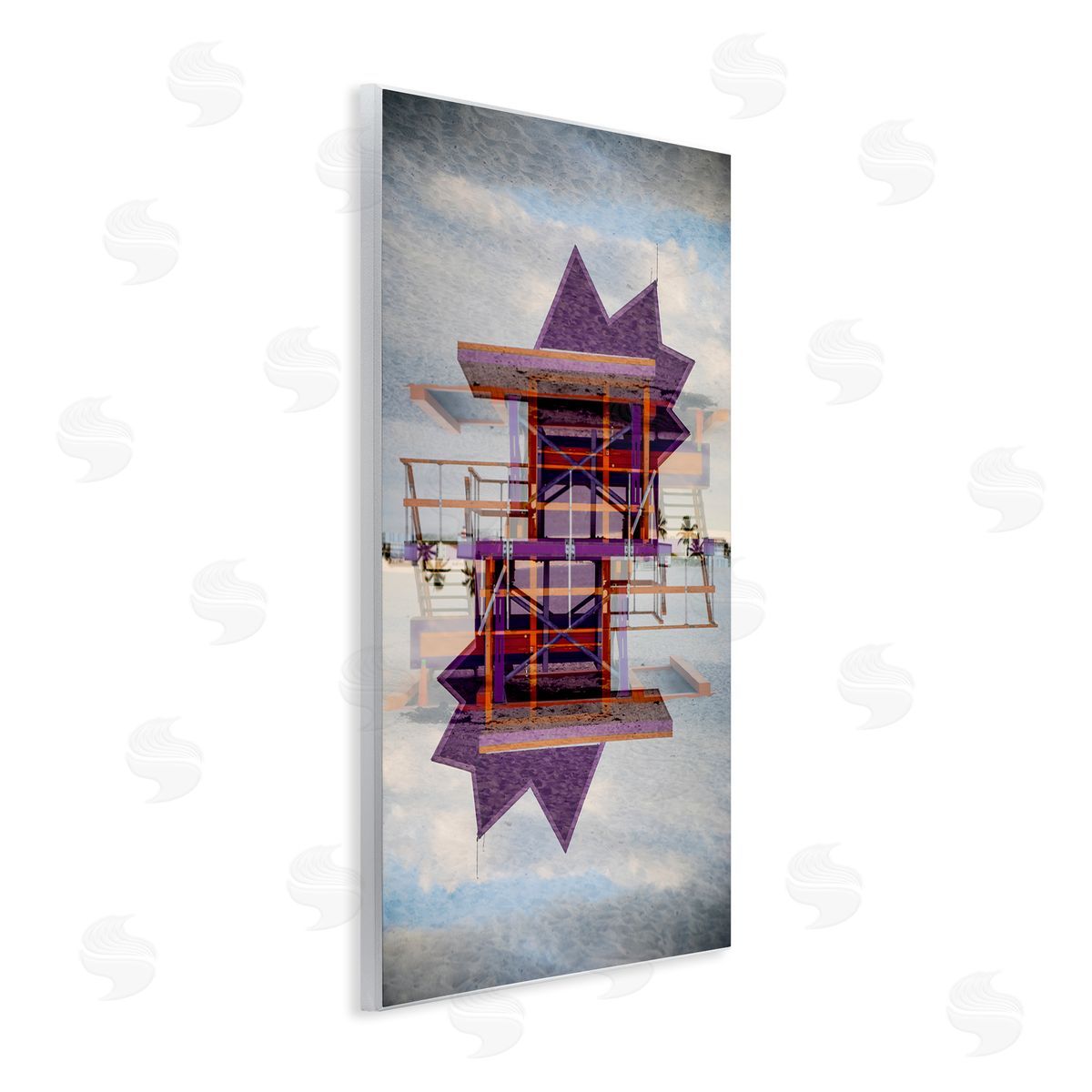 Robin Vandenabeele Miami Beach Guard Reflection Canvas Wall Art Print