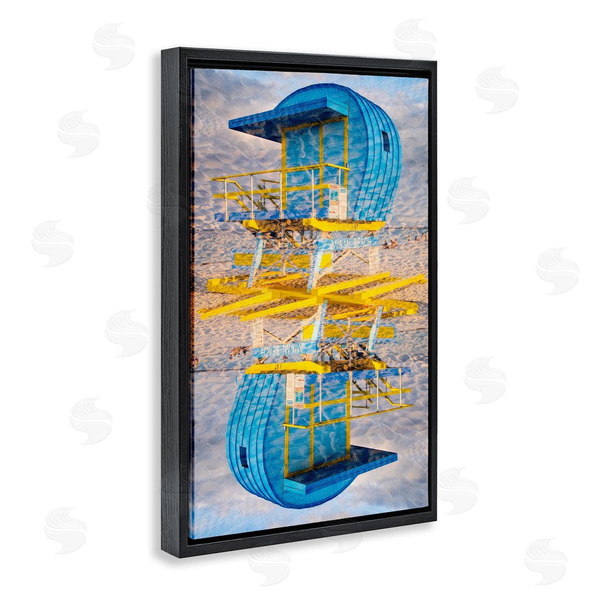 Robin Vandenabeele Miami Beach Lifeguard Reflection Canvas Wall Art Print