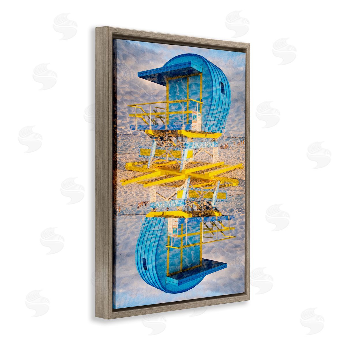 Robin Vandenabeele Miami Beach Lifeguard Reflection Canvas Wall Art Print