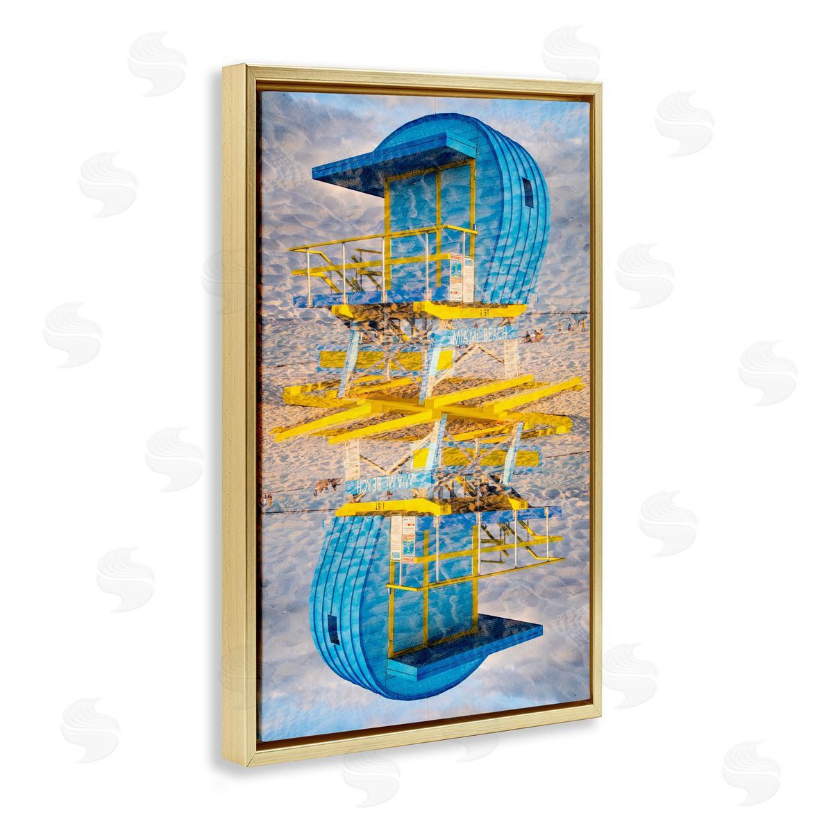 Robin Vandenabeele Miami Beach Lifeguard Reflection Canvas Wall Art Print