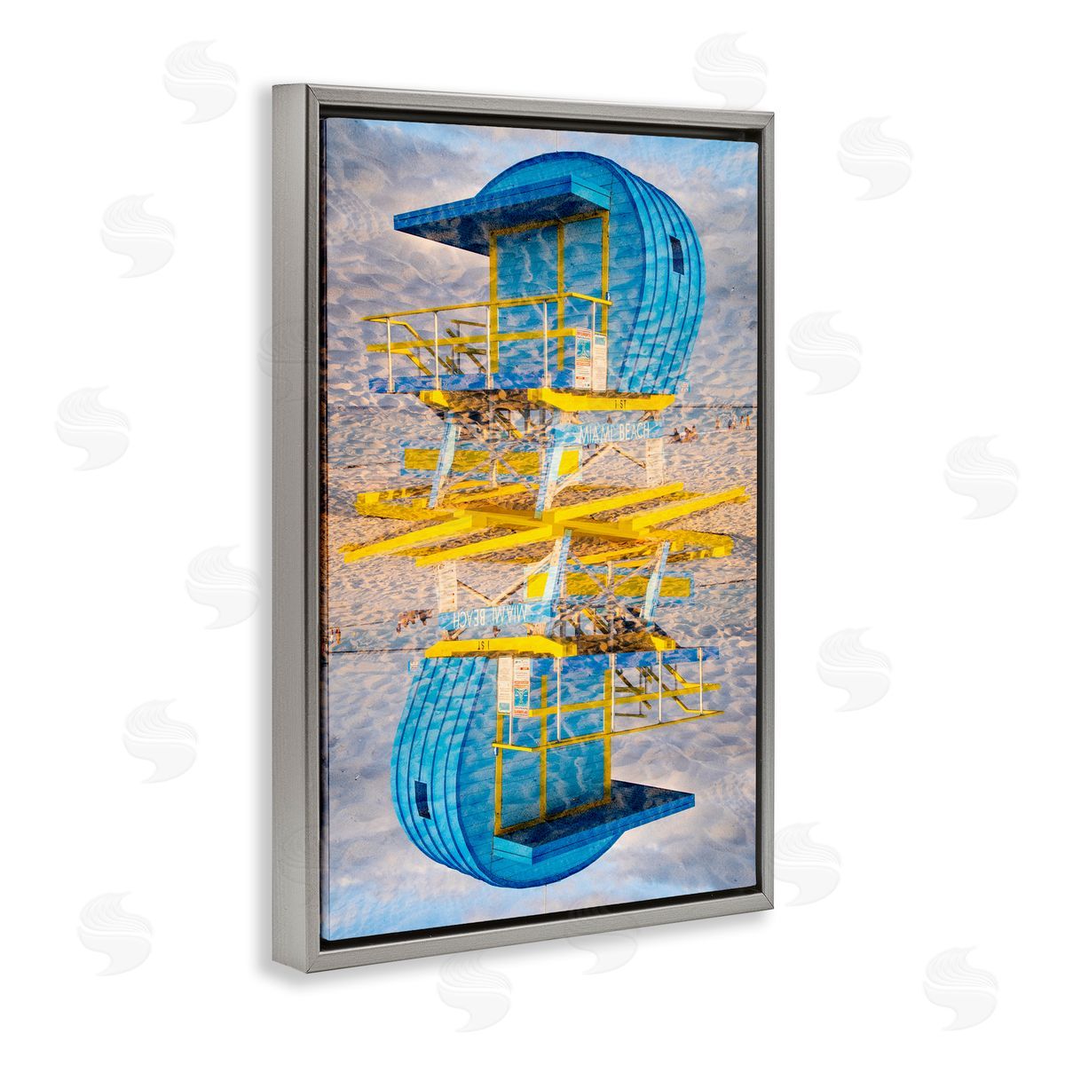 Robin Vandenabeele Miami Beach Lifeguard Reflection Canvas Wall Art Print