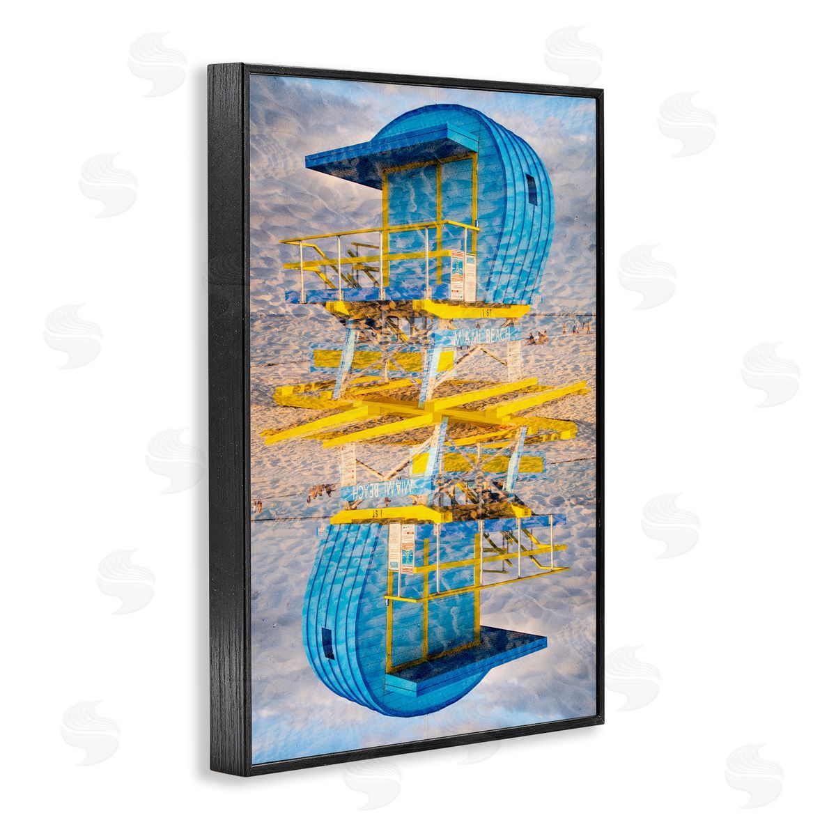 Robin Vandenabeele Miami Beach Lifeguard Reflection Canvas Wall Art Print