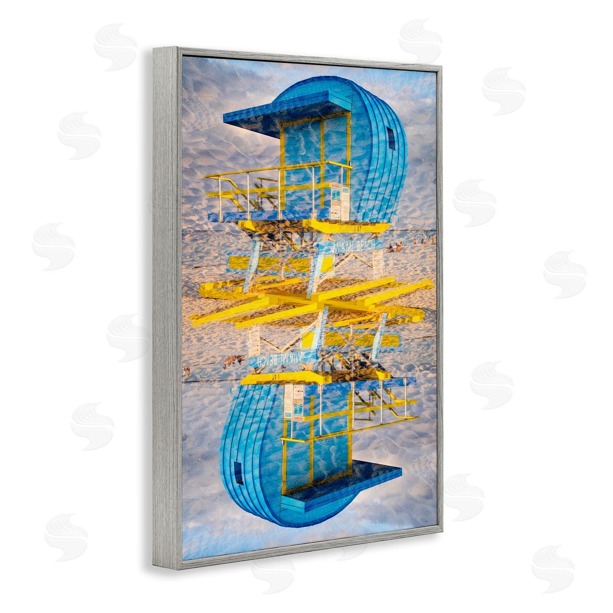 Robin Vandenabeele Miami Beach Lifeguard Reflection Canvas Wall Art Print