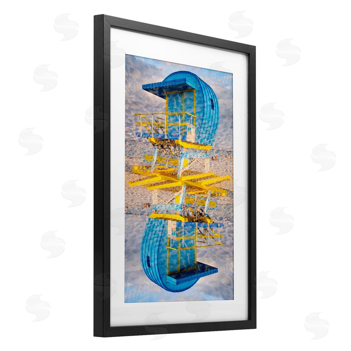 Robin Vandenabeele Miami Beach Lifeguard Reflection Canvas Wall Art Print