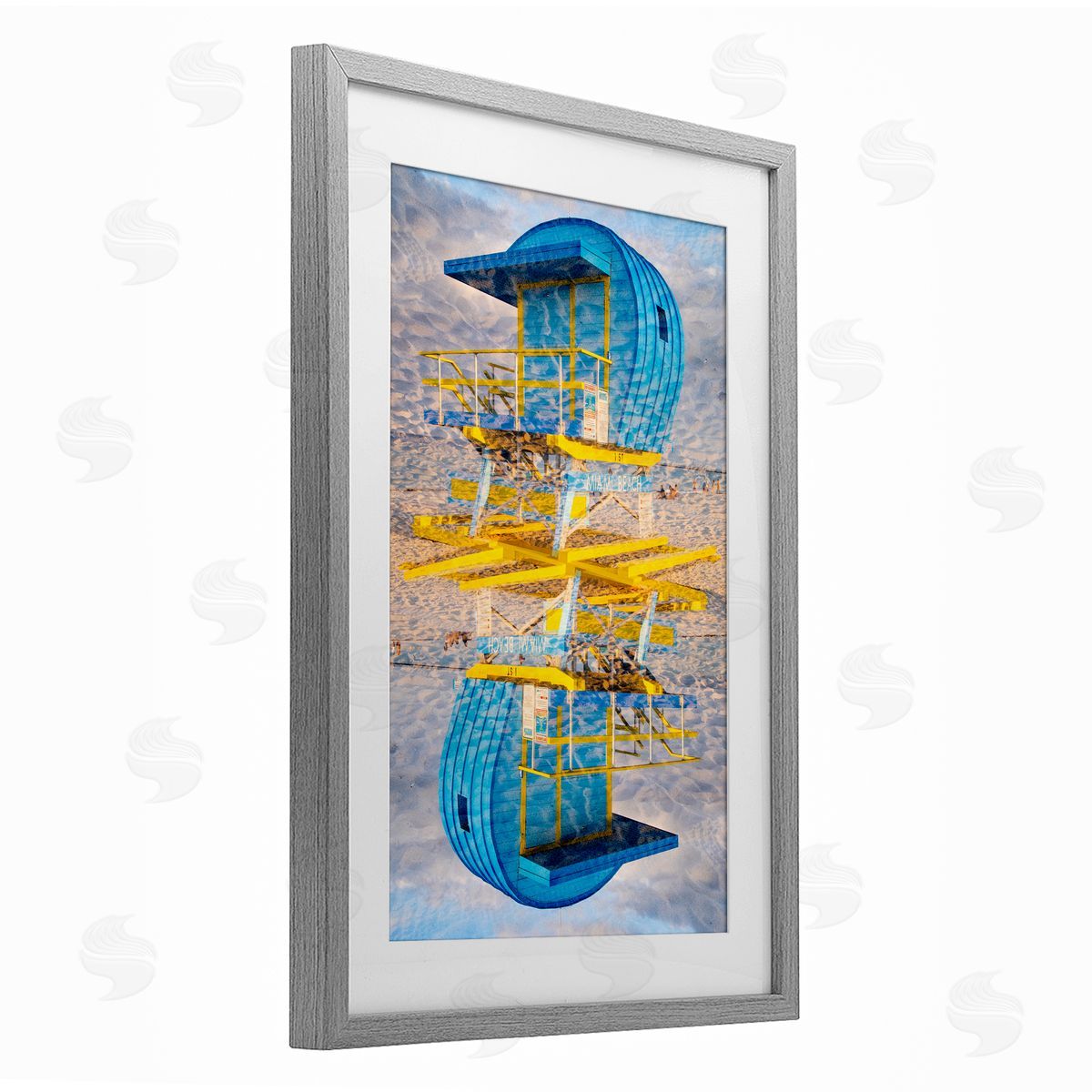 Robin Vandenabeele Miami Beach Lifeguard Reflection Canvas Wall Art Print