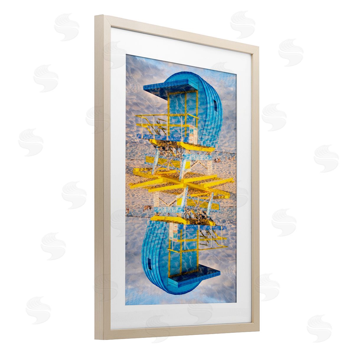 Robin Vandenabeele Miami Beach Lifeguard Reflection Canvas Wall Art Print