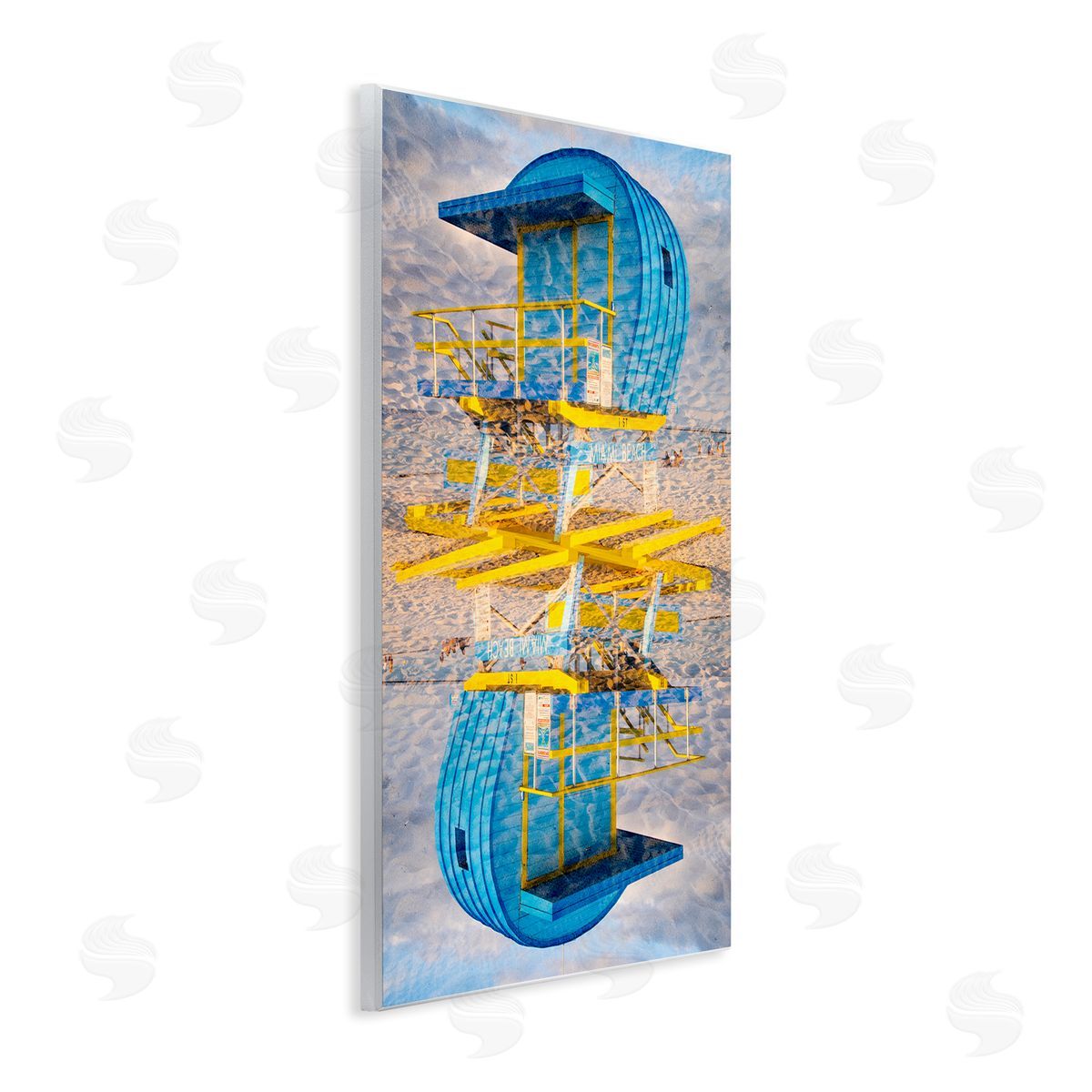 Robin Vandenabeele Miami Beach Lifeguard Reflection Canvas Wall Art Print