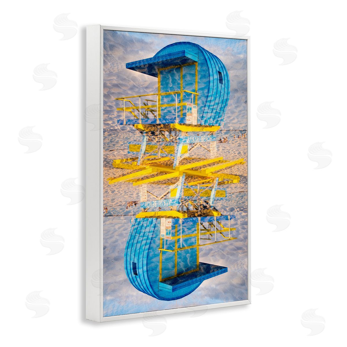 Robin Vandenabeele Miami Beach Lifeguard Reflection Canvas Wall Art Print