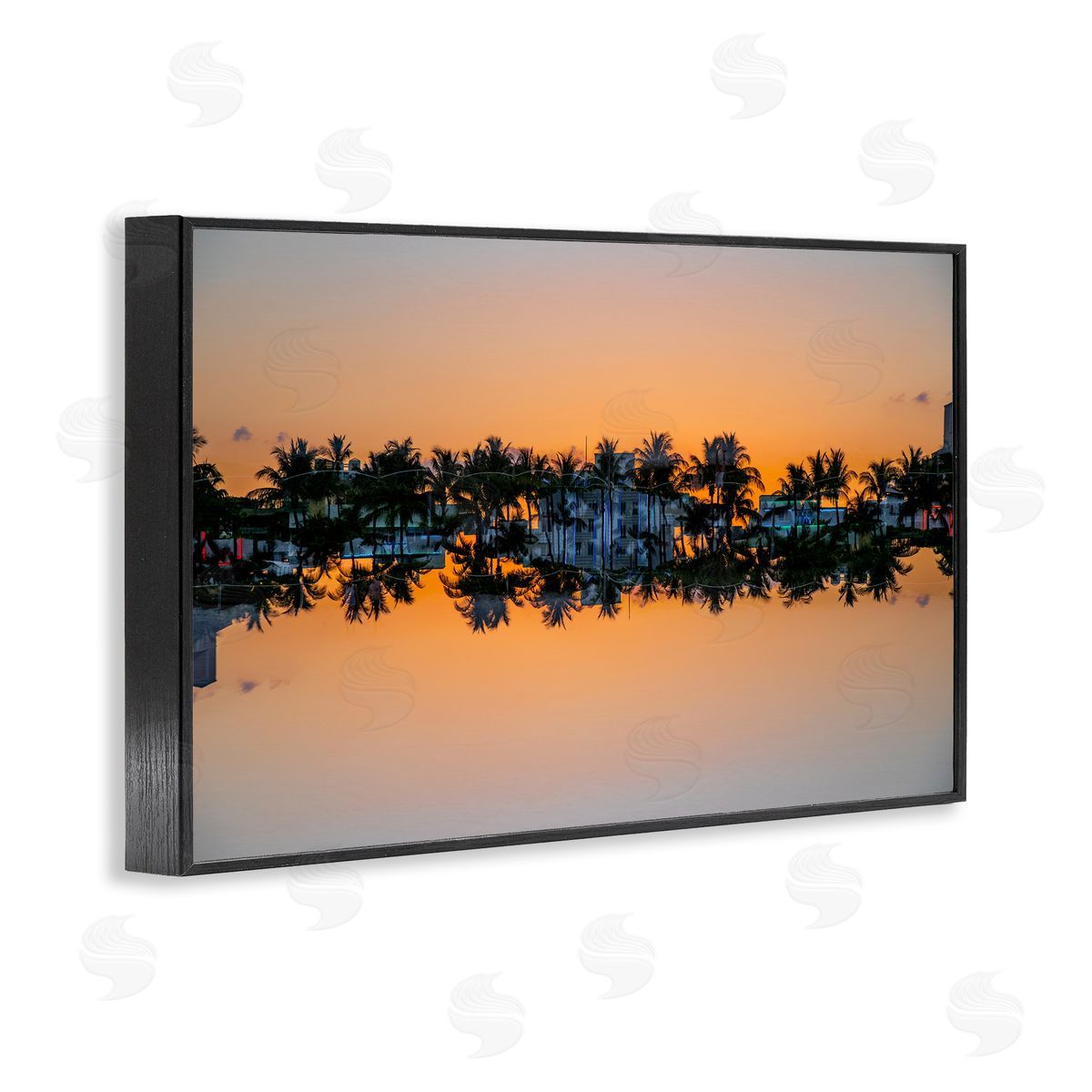 Robin Vandenabeele Reflecting Sunset Palms Canvas Wall Art Print