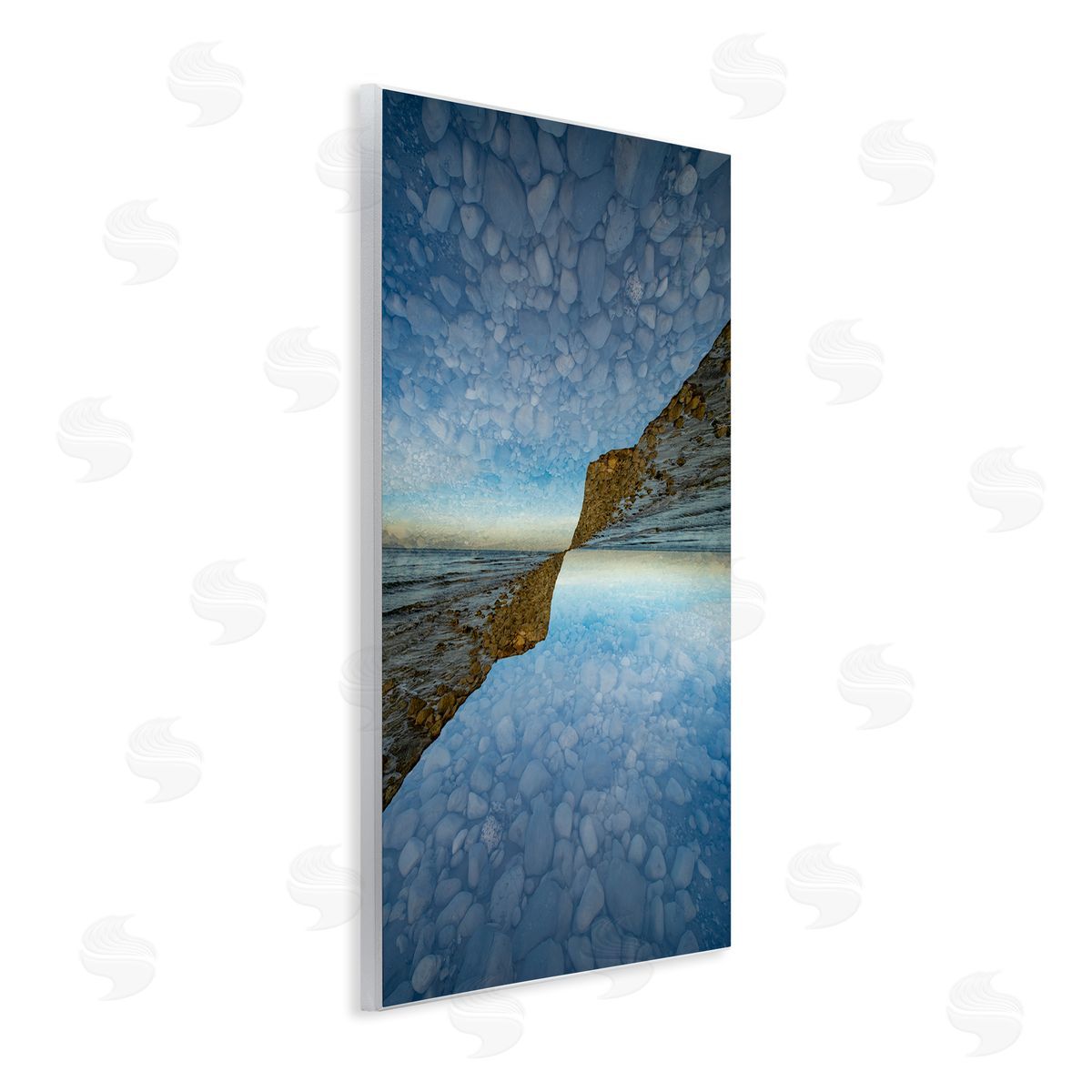 Robin Vandenabeele Symmetrical Pebbles Reflection Canvas Wall Art Print
