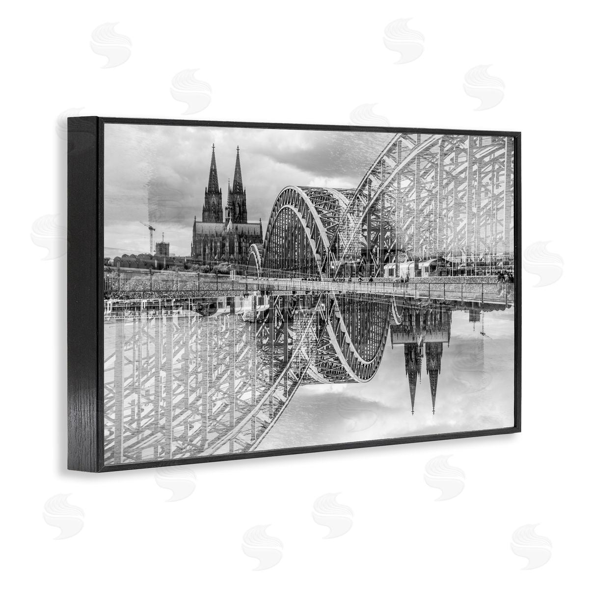 Robin Vandenabeele Bridge & Cathedral Reflection Canvas Wall Art Print