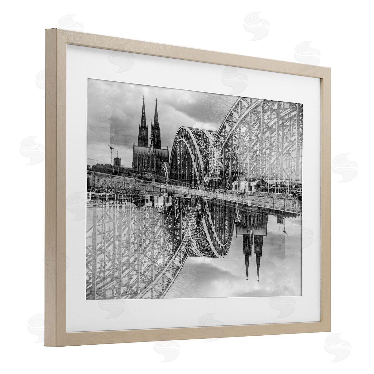 Robin Vandenabeele Bridge & Cathedral Reflection Canvas Wall Art Print