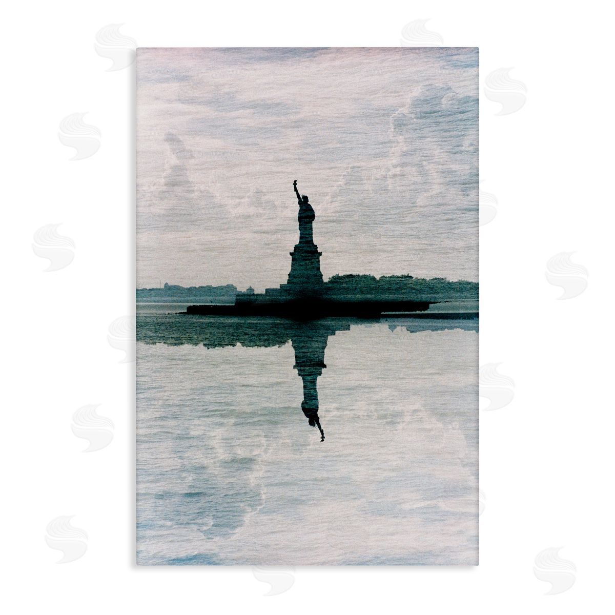 Robin Vandenabeele Statue Of Liberty Reflection Canvas Wall Art Print