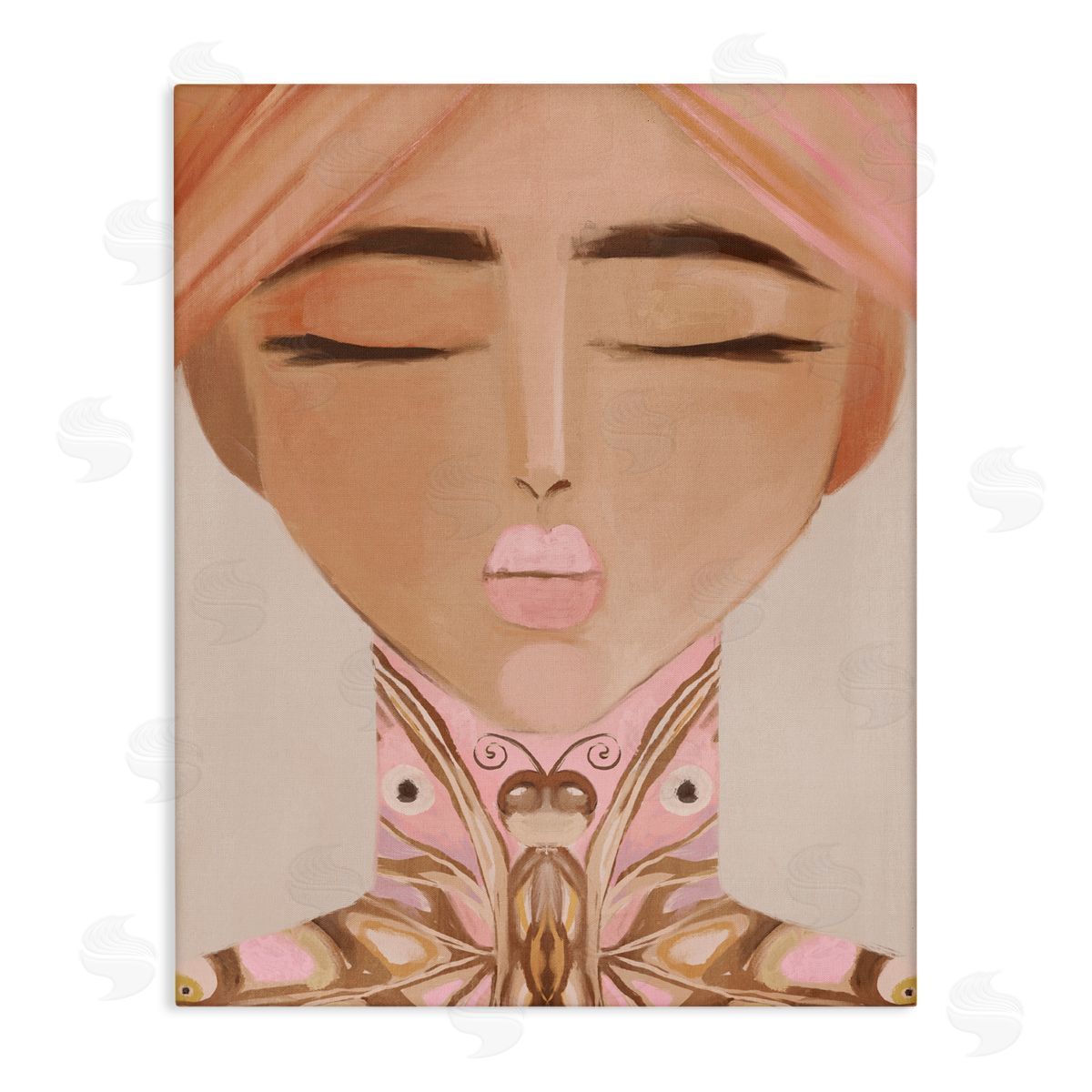 Anna Lischenko Lady Butterfly Portrait Canvas Wall Art Print