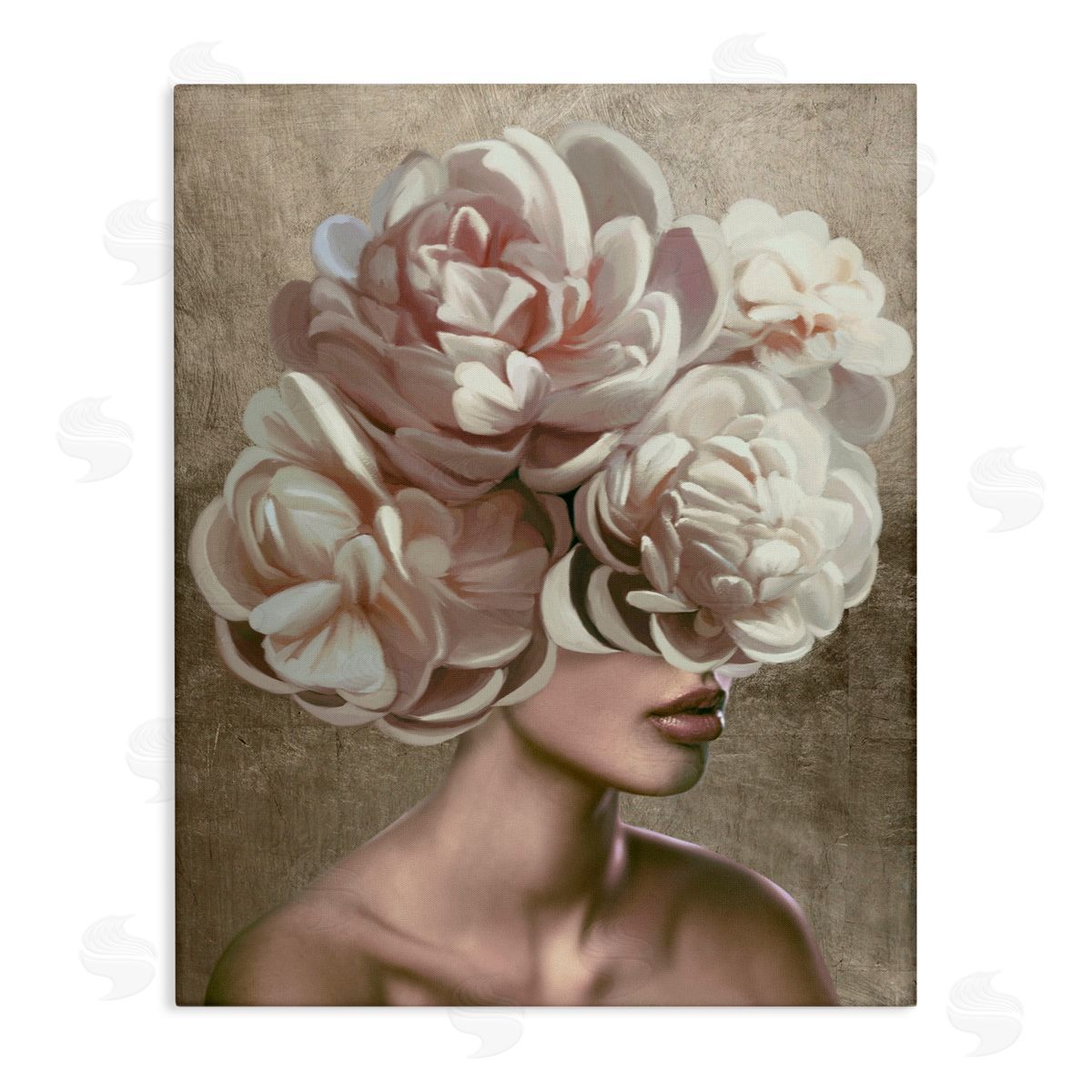Anna Lischenko Surreal Female with Flowers Canvas Wall Art Print