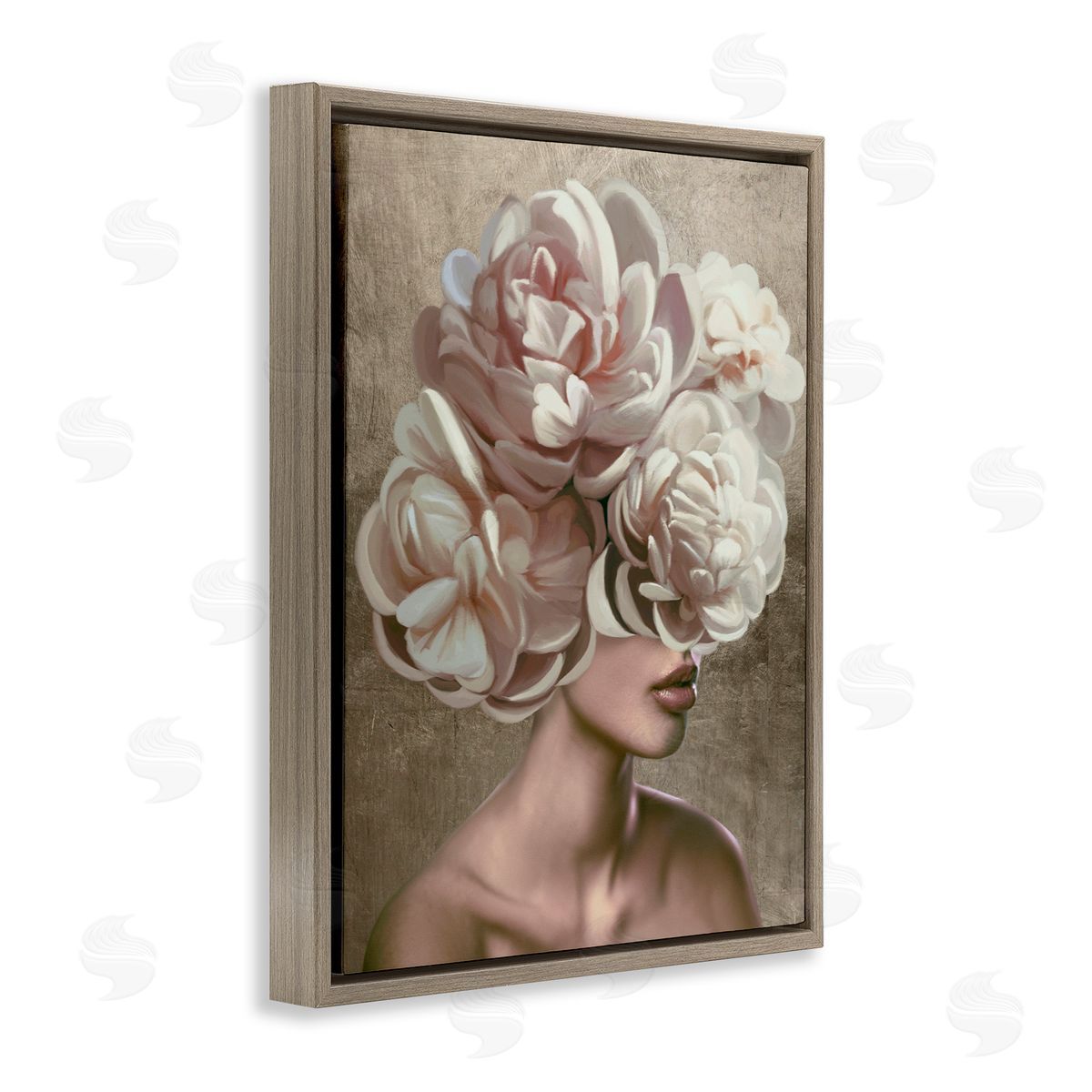 Anna Lischenko Surreal Female with Flowers Canvas Wall Art Print