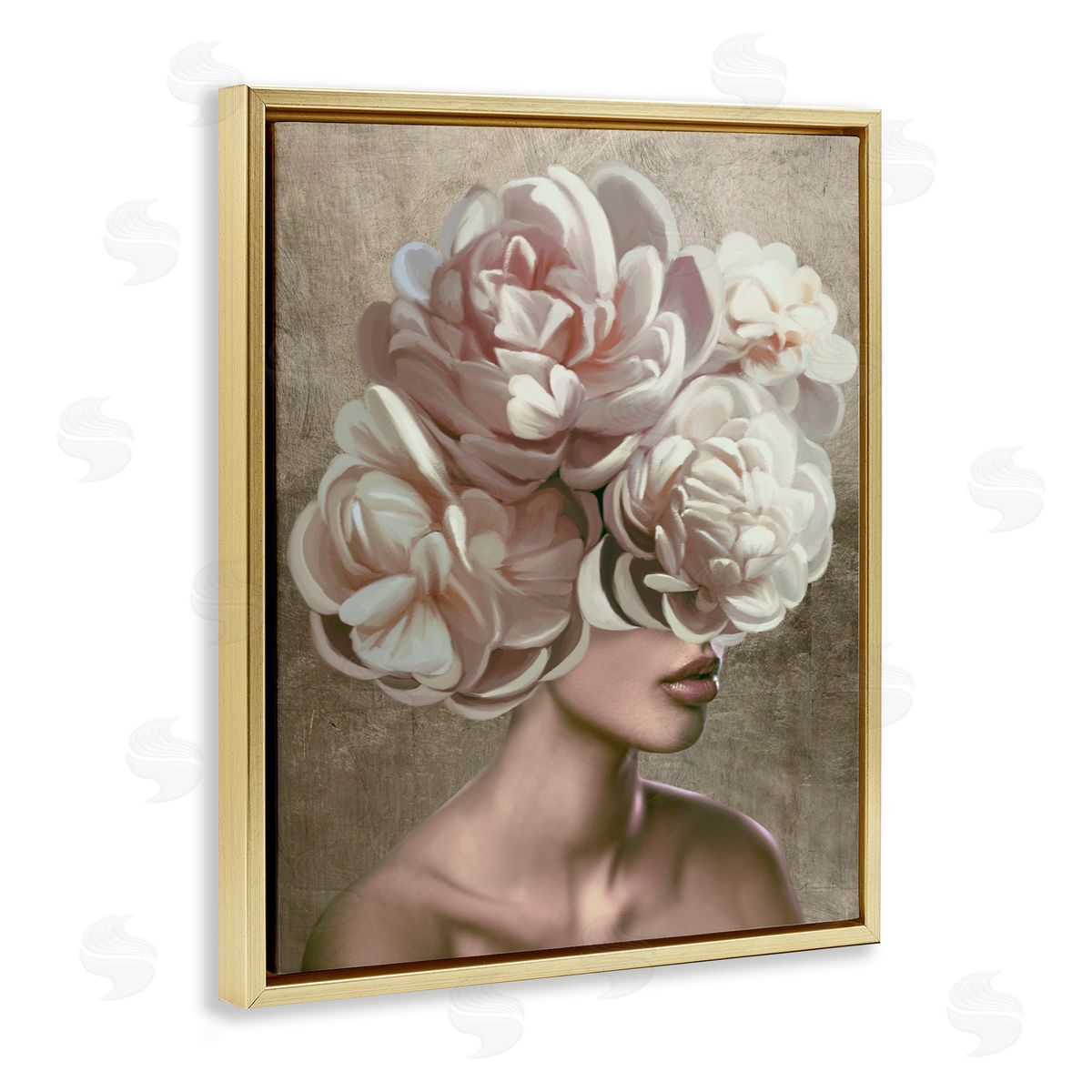 Anna Lischenko Surreal Female with Flowers Canvas Wall Art Print
