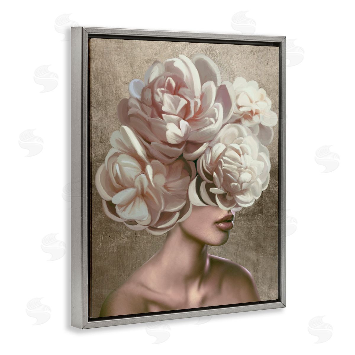 Anna Lischenko Surreal Female with Flowers Canvas Wall Art Print