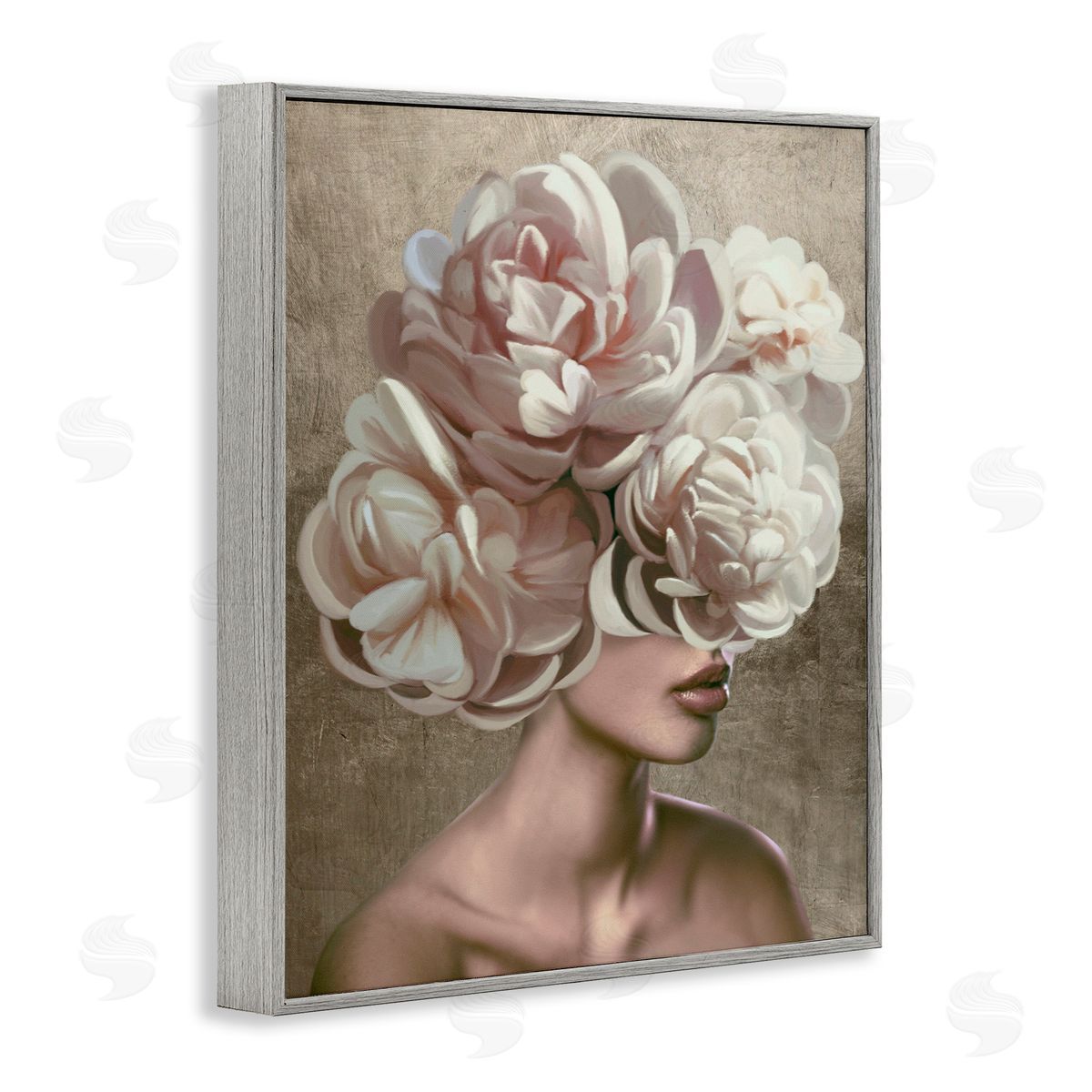 Anna Lischenko Surreal Female with Flowers Canvas Wall Art Print