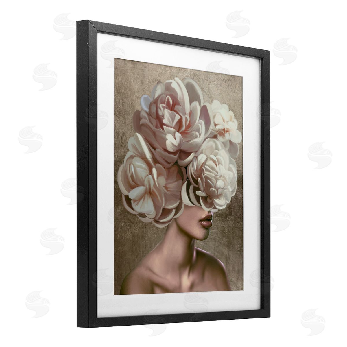 Anna Lischenko Surreal Female with Flowers Canvas Wall Art Print