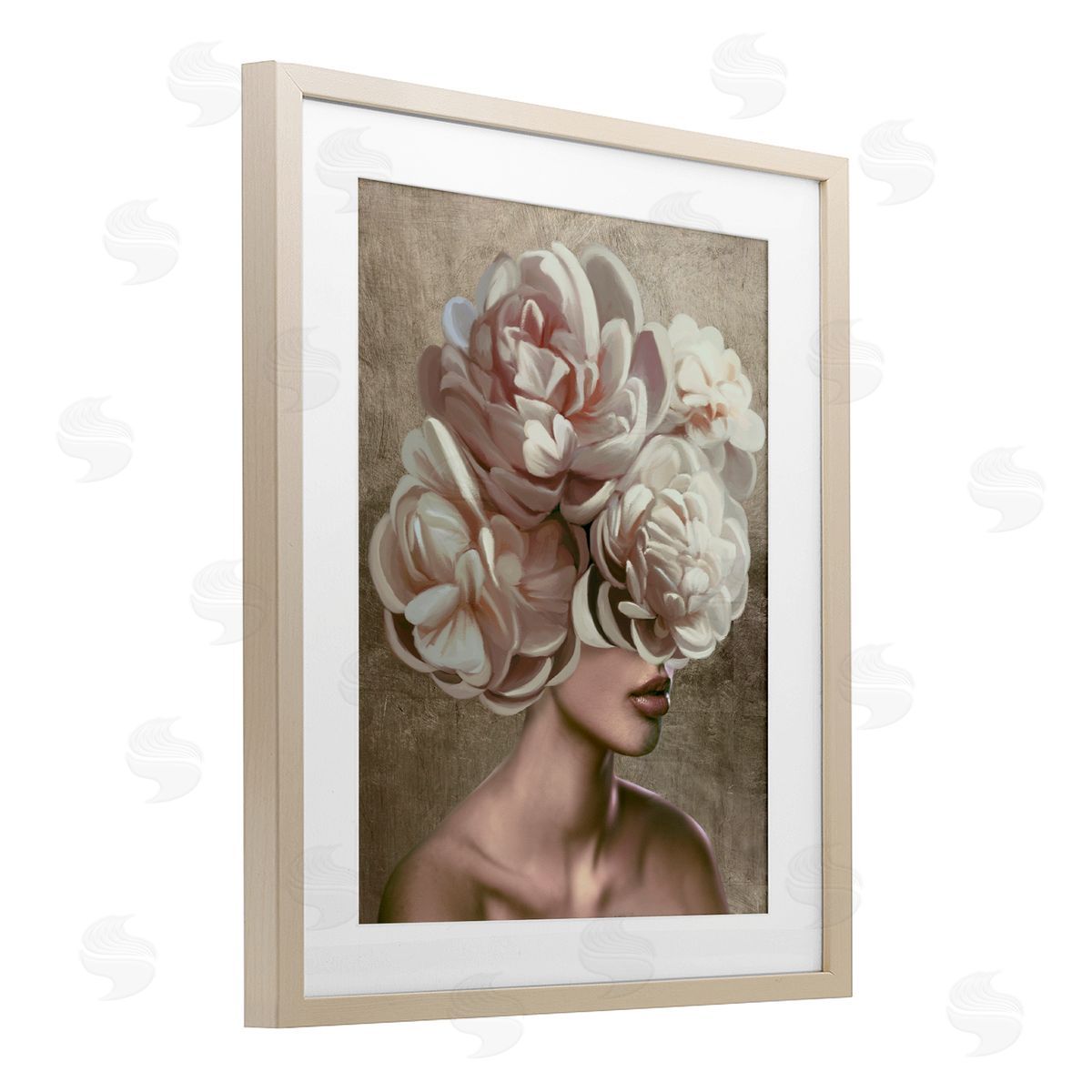 Anna Lischenko Surreal Female with Flowers Canvas Wall Art Print