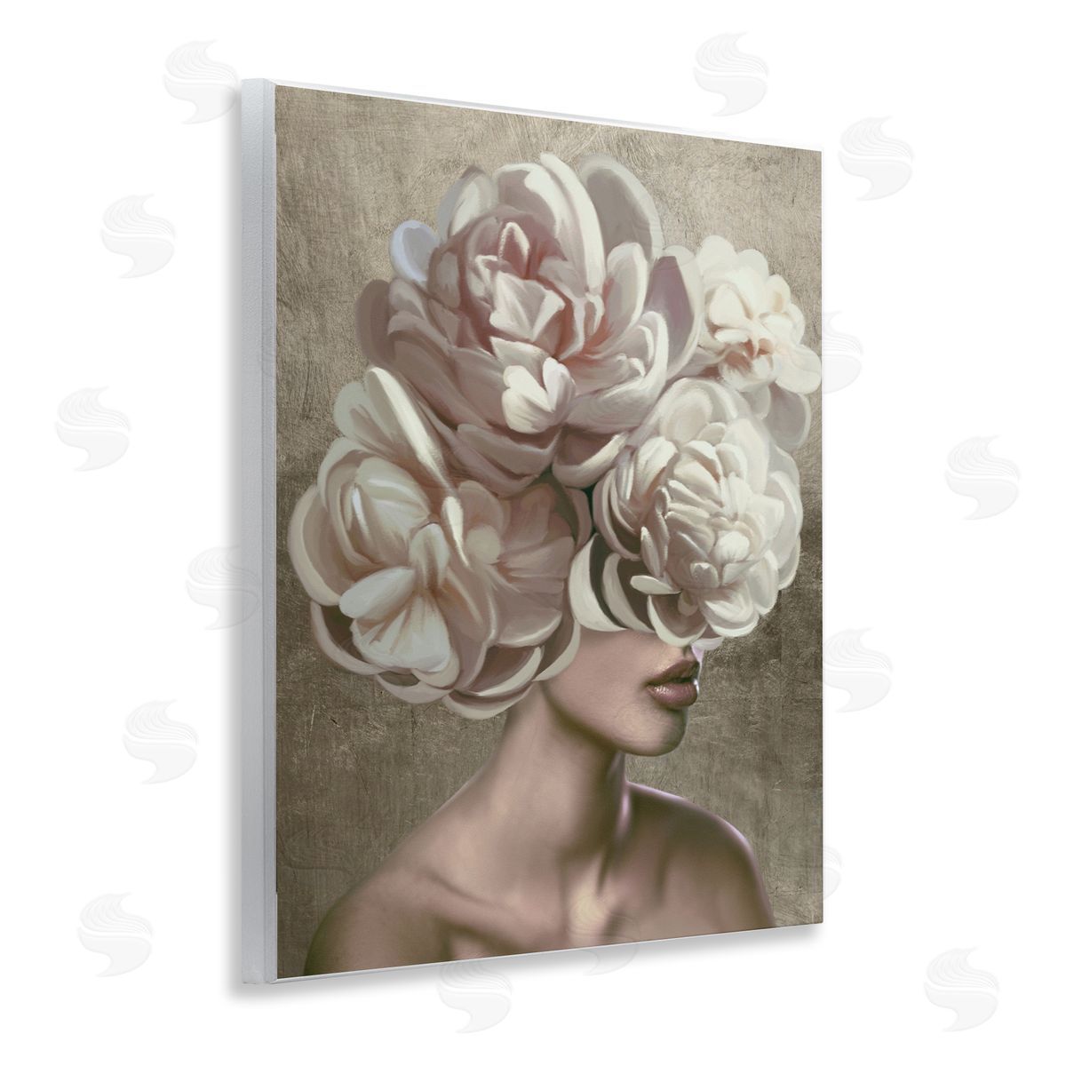 Anna Lischenko Surreal Female with Flowers Canvas Wall Art Print