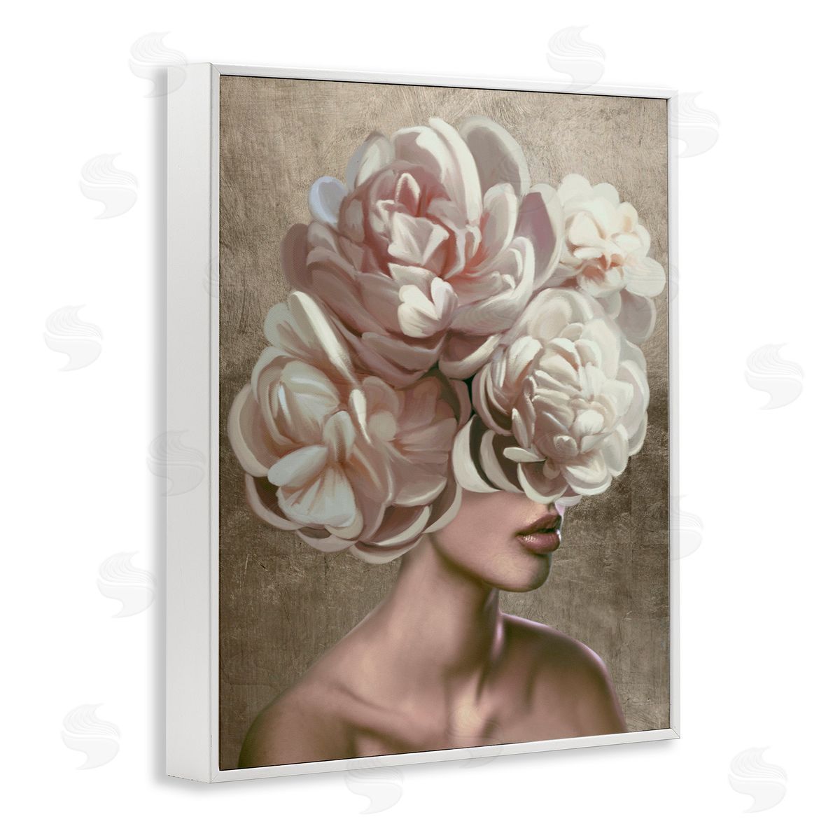 Anna Lischenko Surreal Female with Flowers Canvas Wall Art Print
