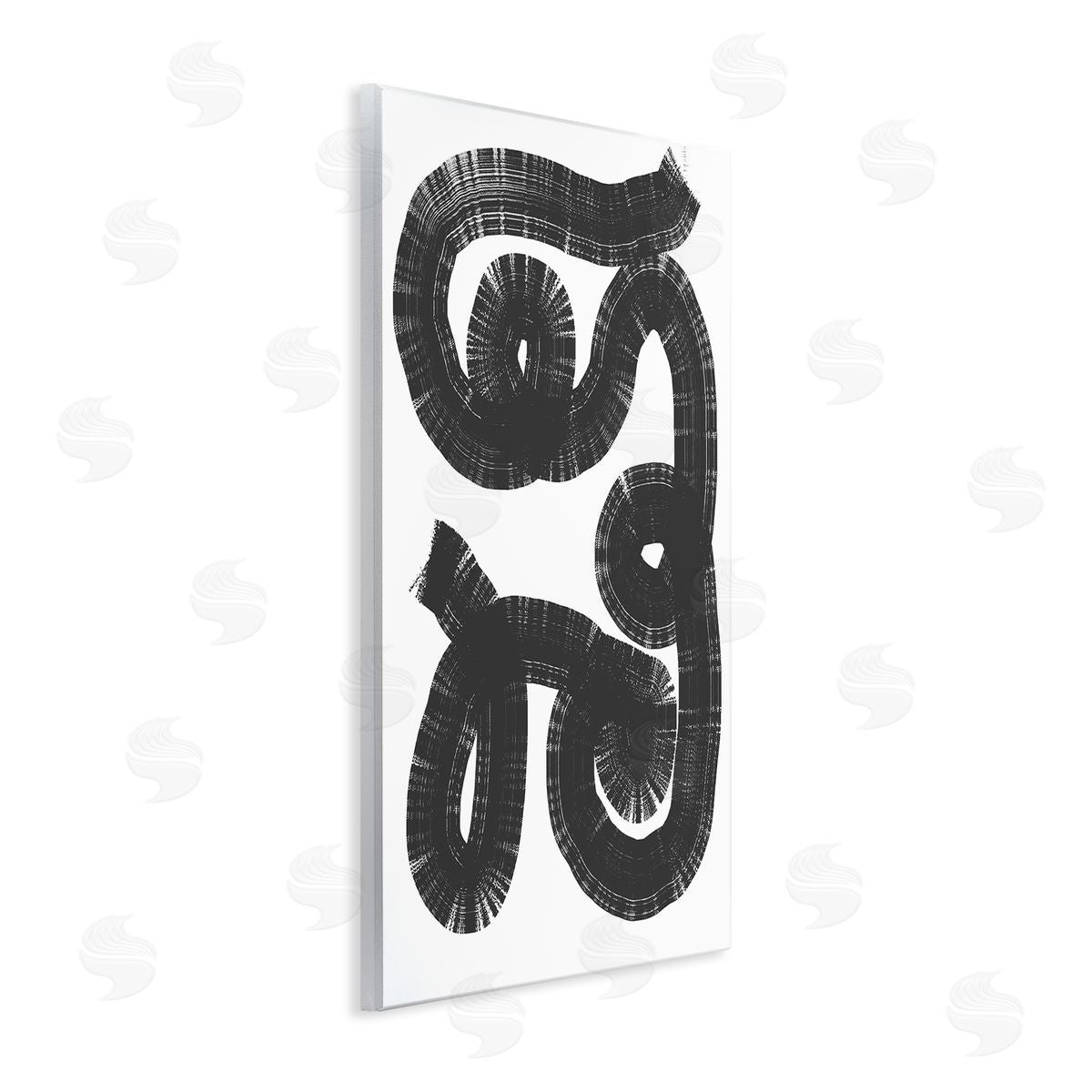 Anna Lischenko Black And White Spiral Canvas Wall Art Print