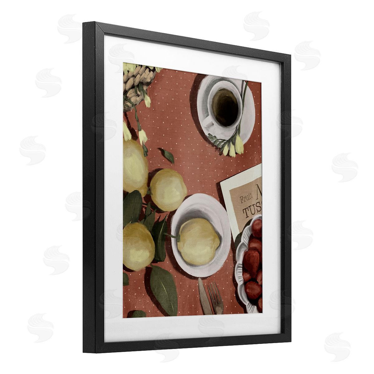 Anna Lischenko Italian Coffee & Fruit Canvas Wall Art Print