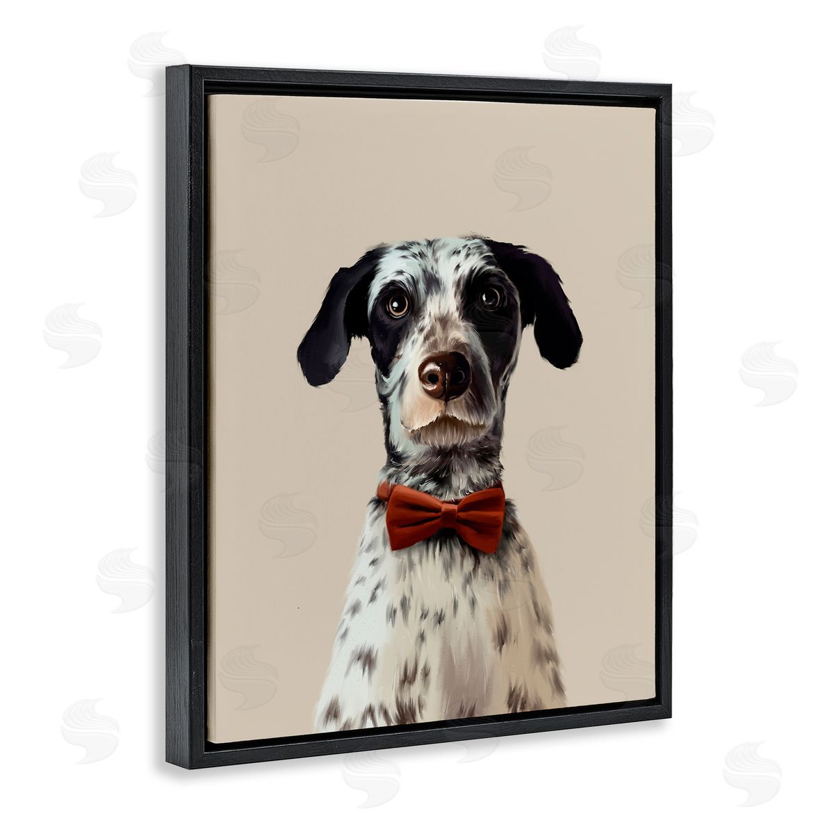Anna Lischenko Dog In Bow Tie Portrait Canvas Wall Art Print