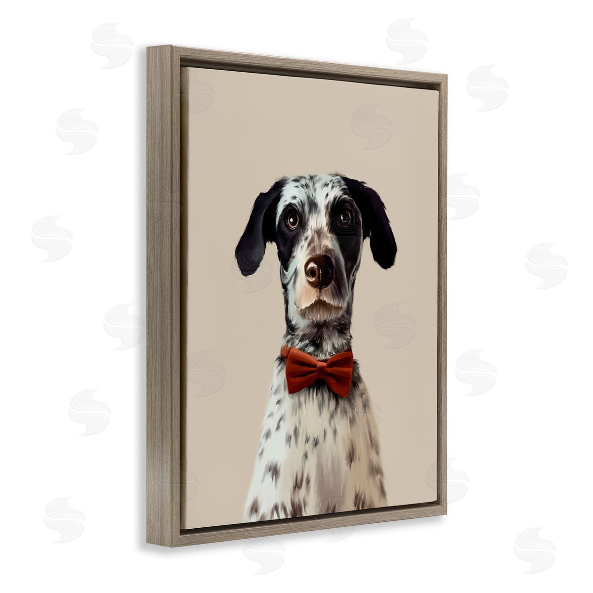 Anna Lischenko Dog In Bow Tie Portrait Canvas Wall Art Print