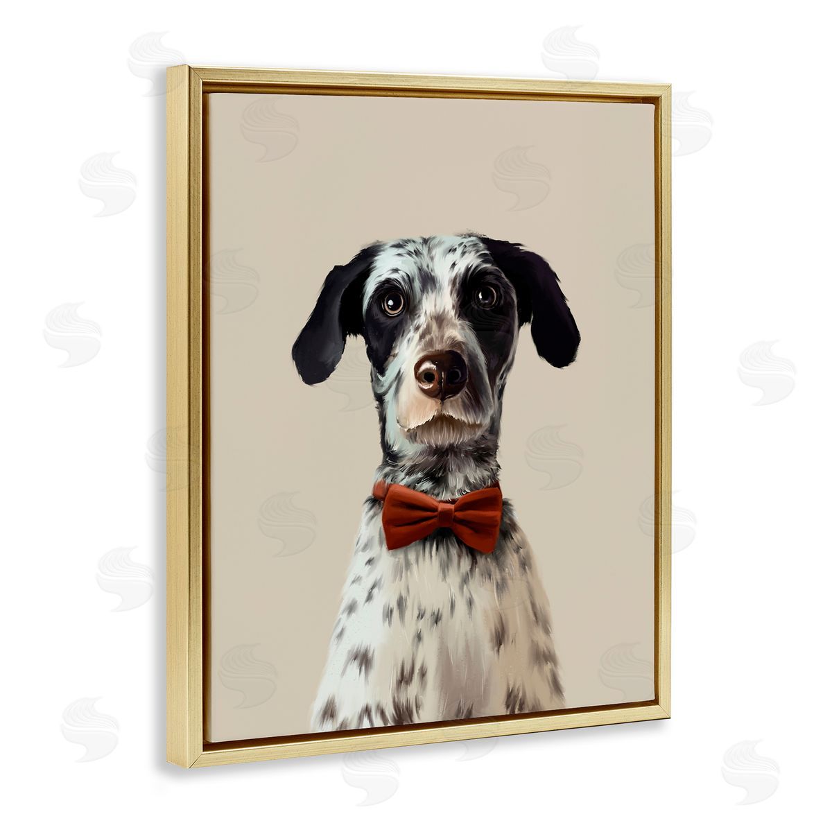 Anna Lischenko Dog In Bow Tie Portrait Canvas Wall Art Print