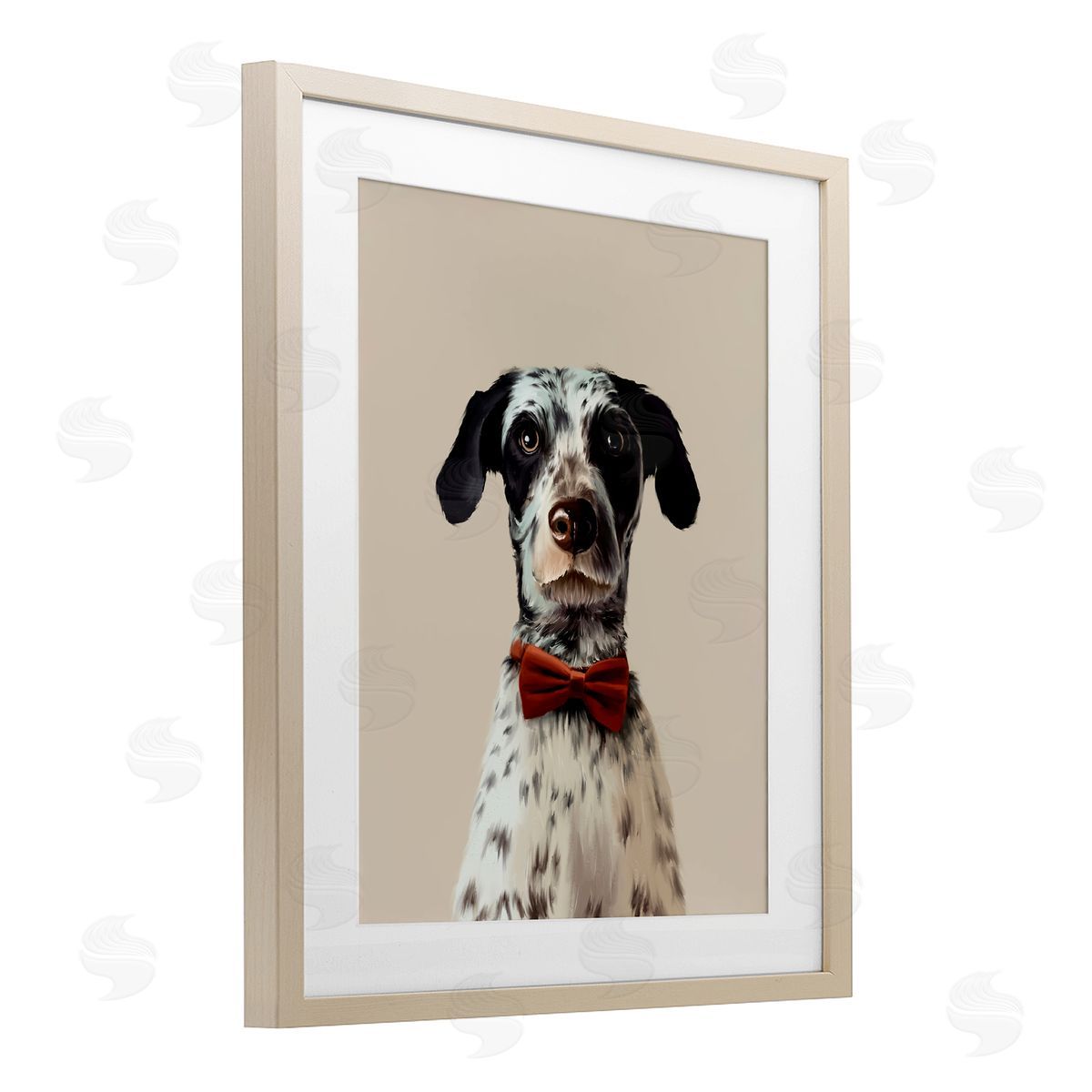Anna Lischenko Dog In Bow Tie Portrait Canvas Wall Art Print