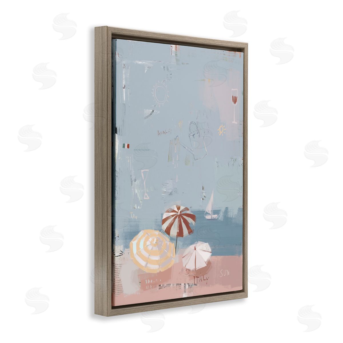 Anna Lischenko Abstract Coastal Beach Vacation Canvas Wall Art Print