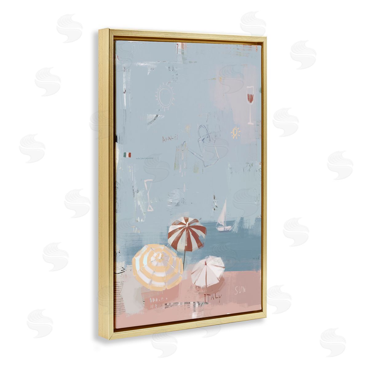 Anna Lischenko Abstract Coastal Beach Vacation Canvas Wall Art Print