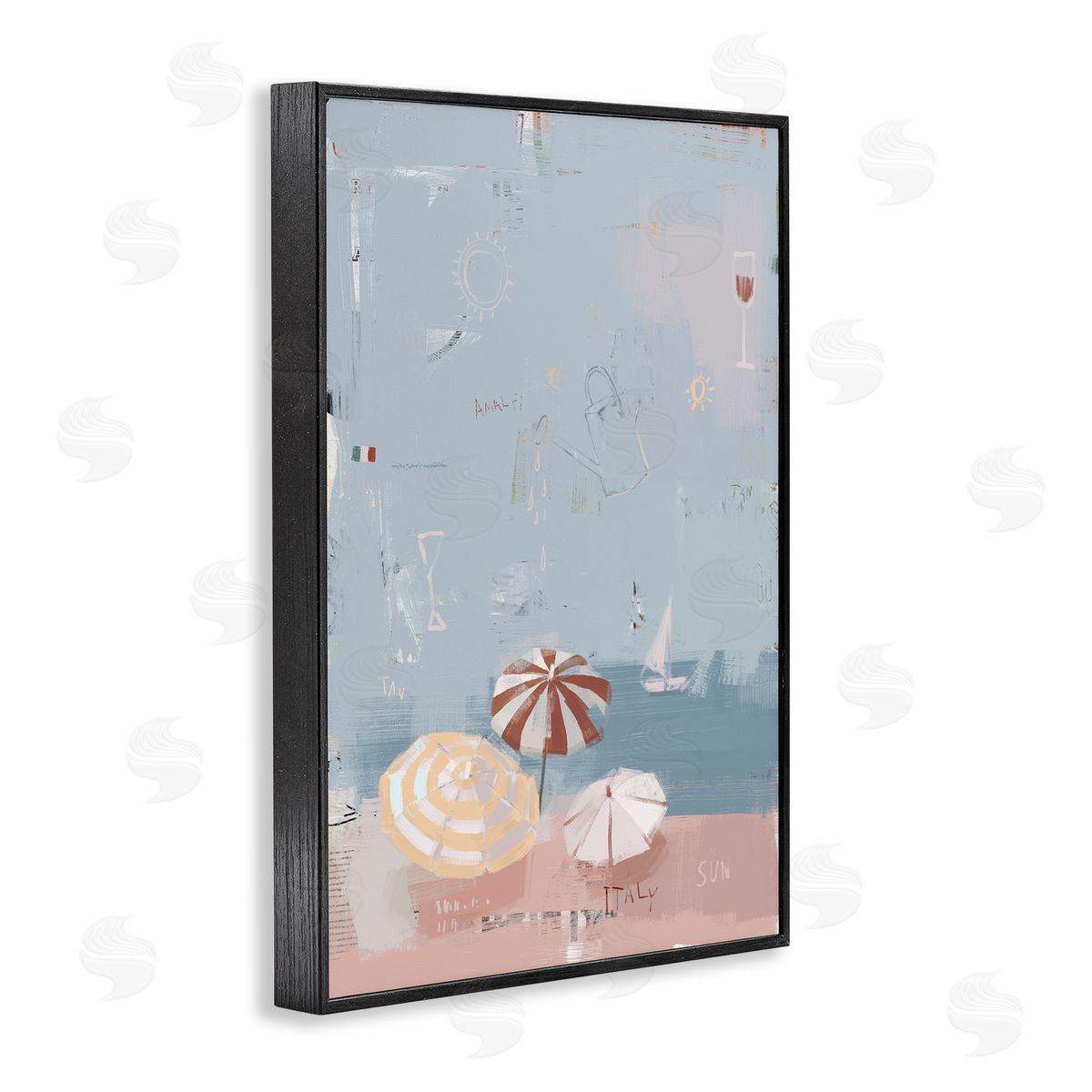 Anna Lischenko Abstract Coastal Beach Vacation Canvas Wall Art Print