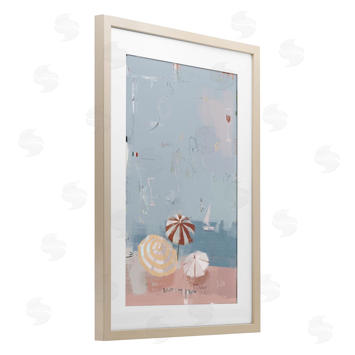Anna Lischenko Abstract Coastal Beach Vacation Canvas Wall Art Print