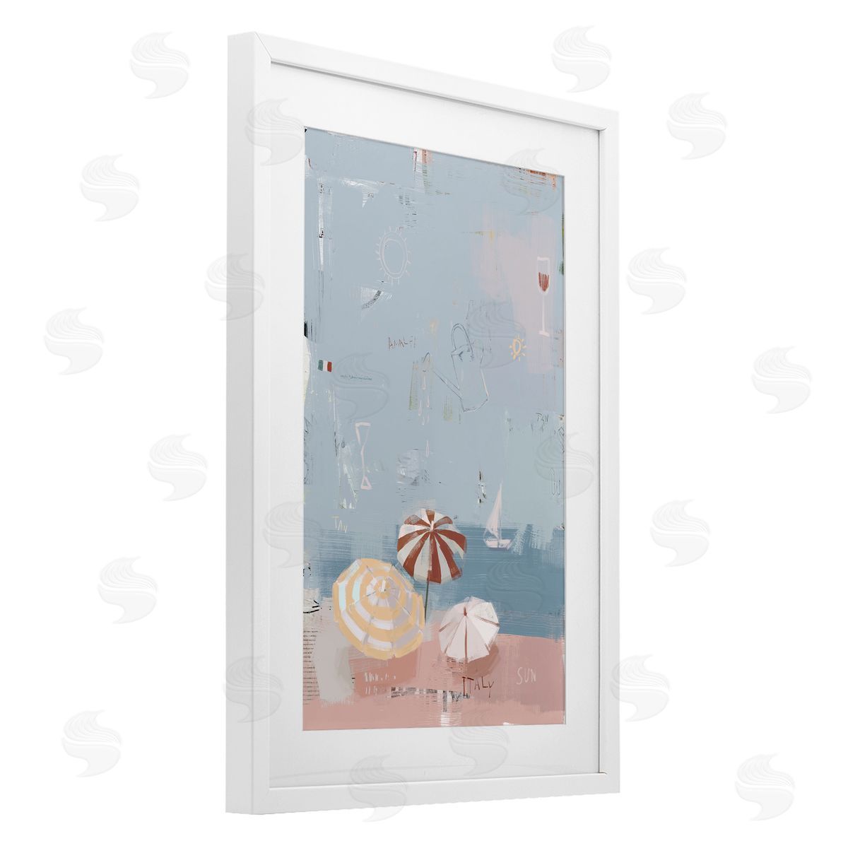 Anna Lischenko Abstract Coastal Beach Vacation Canvas Wall Art Print