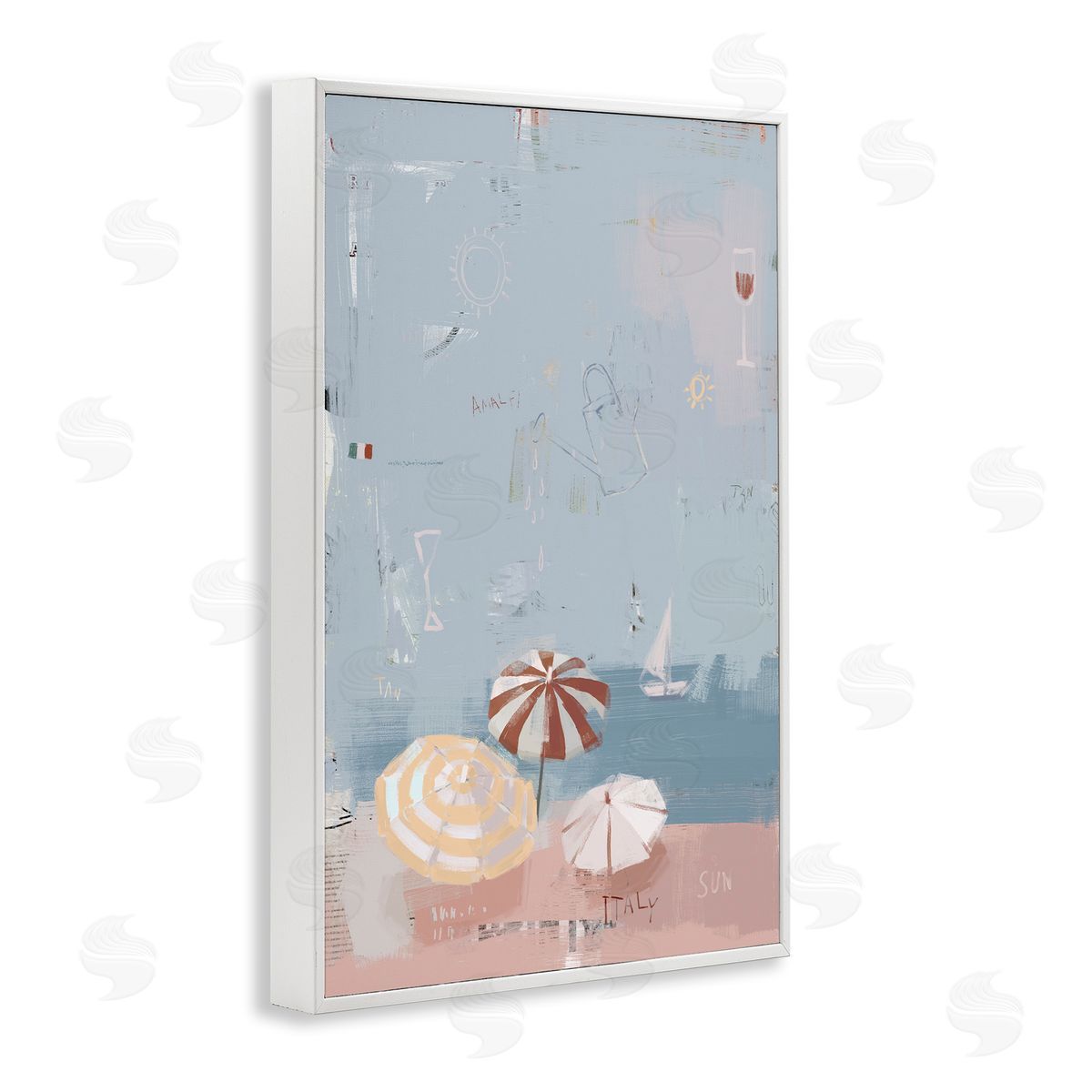 Anna Lischenko Abstract Coastal Beach Vacation Canvas Wall Art Print