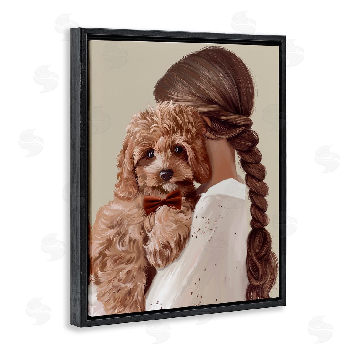 Anna Lischenko Girl And Puppy Friendship Canvas Wall Art Print