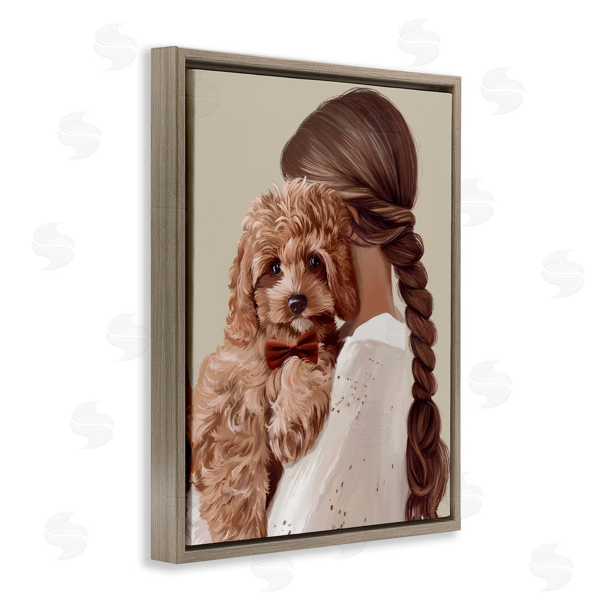 Anna Lischenko Girl And Puppy Friendship Canvas Wall Art Print