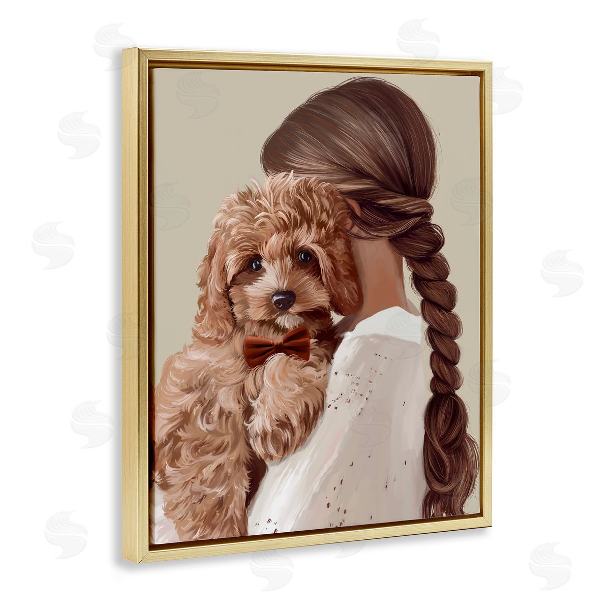 Anna Lischenko Girl And Puppy Friendship Canvas Wall Art Print