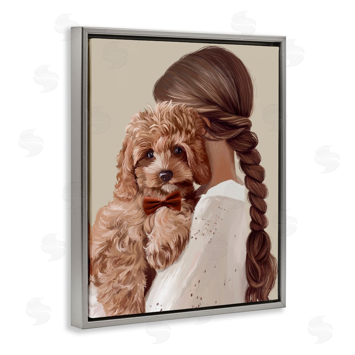 Anna Lischenko Girl And Puppy Friendship Canvas Wall Art Print
