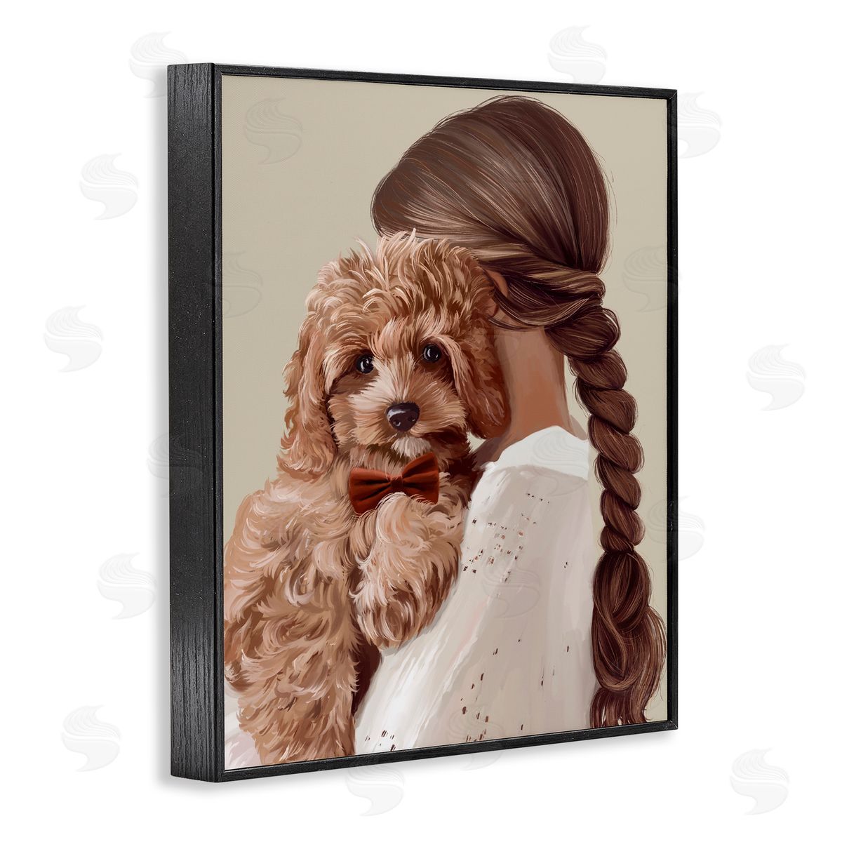 Anna Lischenko Girl And Puppy Friendship Canvas Wall Art Print